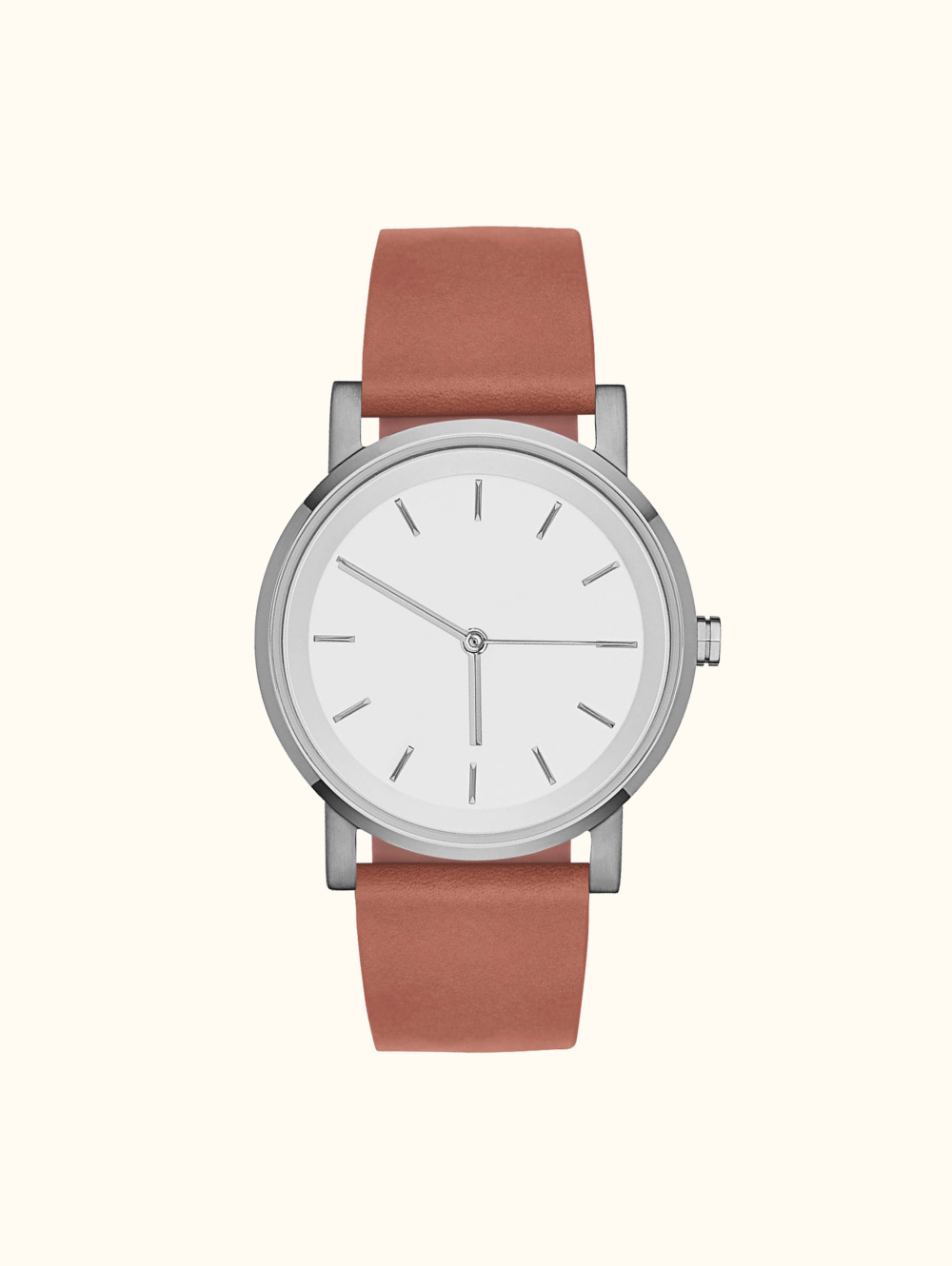 Chronograph Watch with Leather & Metal Mix